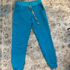 XS FIGS Zamora Jogger Scrub Teal pants
